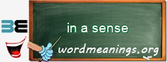 WordMeaning blackboard for in a sense